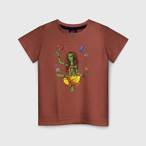 Детская футболка Нирвана инопланетной женщины / Кирпичный – фото 1