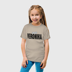 Футболка хлопковая детская Unreal Veronika, цвет: миндальный — фото 2