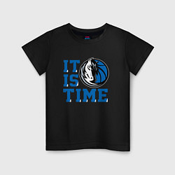 Футболка хлопковая детская It Is Dallas Mavericks Time Даллас Мэверикс, цвет: черный