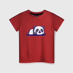 Футболка хлопковая детская Милашка панда Cutie panda, цвет: красный