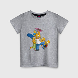 Футболка хлопковая детская Simpsons donuts, цвет: меланж
