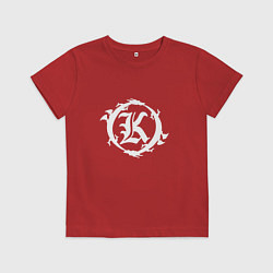 Футболка хлопковая детская Кукрыниксы логотип, цвет: красный