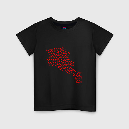Детская футболка Armenia Love / Черный – фото 1