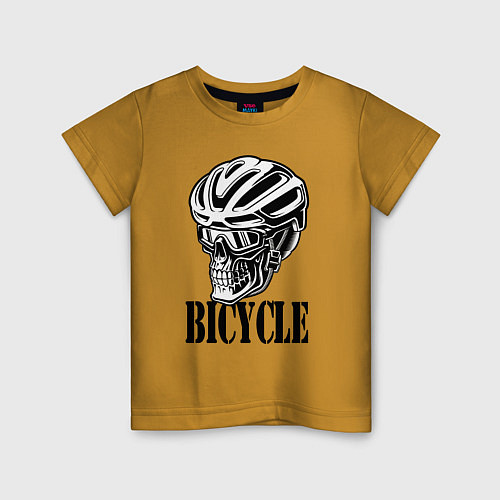 Детская футболка Bicycle Skull / Горчичный – фото 1