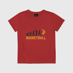 Футболка хлопковая детская Basketball Fly, цвет: красный