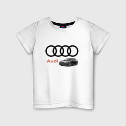 Футболка хлопковая детская Audi Prestige, цвет: белый