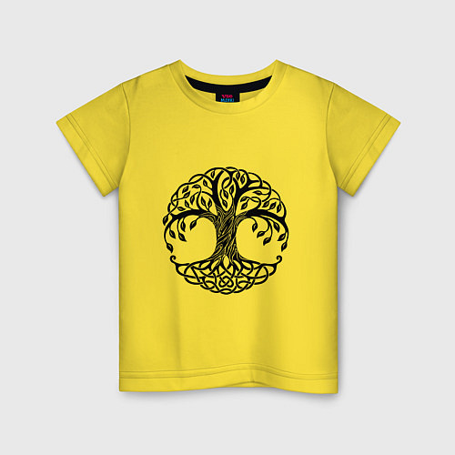 Детская футболка Кельтское дерево жизни / Желтый – фото 1