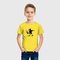 Футболка хлопковая детская Banksy Mario, цвет: желтый — фото 2