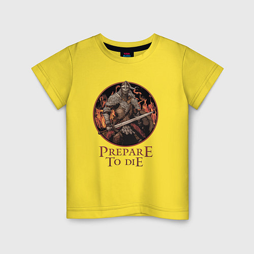 Детская футболка Elden Ring - Prepare to die / Желтый – фото 1