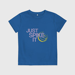Футболка хлопковая детская Just Spike It, цвет: синий