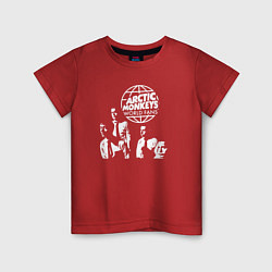 Футболка хлопковая детская Arctic Monkeys арктик манкис, цвет: красный