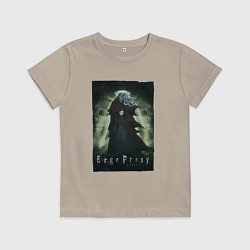 Футболка хлопковая детская Рил и Эрго Прокси, цвет: миндальный