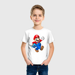 Футболка хлопковая детская Super Mario Hero!, цвет: белый — фото 2