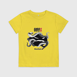 Футболка хлопковая детская Onyx black rock, цвет: желтый
