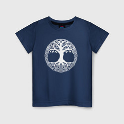 Футболка хлопковая детская Мировое Дерево Славян, цвет: тёмно-синий