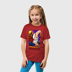 Футболка хлопковая детская Jim Groovy!, цвет: красный — фото 2