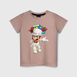 Футболка хлопковая детская Super Mario Odyssey Nintendo, цвет: пыльно-розовый