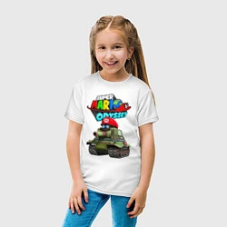 Футболка хлопковая детская Tank Super Mario Odyssey, цвет: белый — фото 2