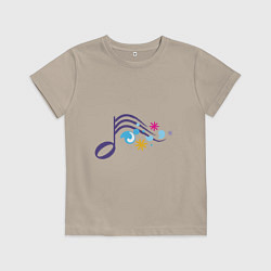 Футболка хлопковая детская FreeDom On-Line World без надписи, цвет: миндальный