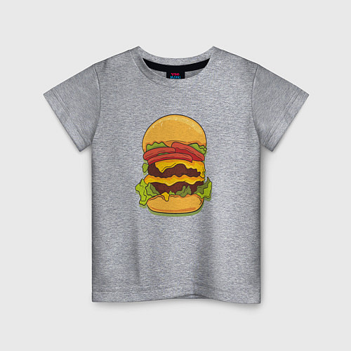 Детская футболка Самый вкусный гамбургер / Меланж – фото 1