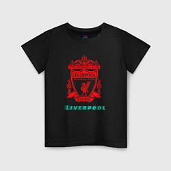 Футболка хлопковая детская LIVERPOOL Liverpool, цвет: черный