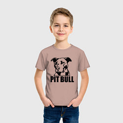 Футболка хлопковая детская Pit Bull Power, цвет: пыльно-розовый — фото 2