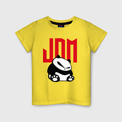 Футболка хлопковая детская JDM Panda Japan Симпатяга, цвет: желтый