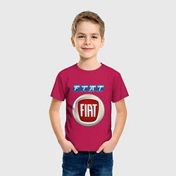 Футболка хлопковая детская FIAT 8, цвет: маджента — фото 2
