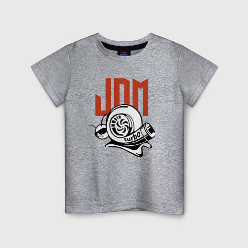 Детская футболка JDM Japan Snail Turbo / Меланж – фото 1