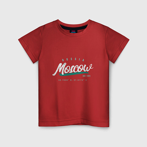 Детская футболка Москва Россия / Красный – фото 1