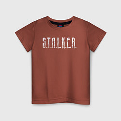 Футболка хлопковая детская S T A L K E R - Logo, цвет: кирпичный