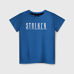 Футболка хлопковая детская S T A L K E R - Logo, цвет: синий