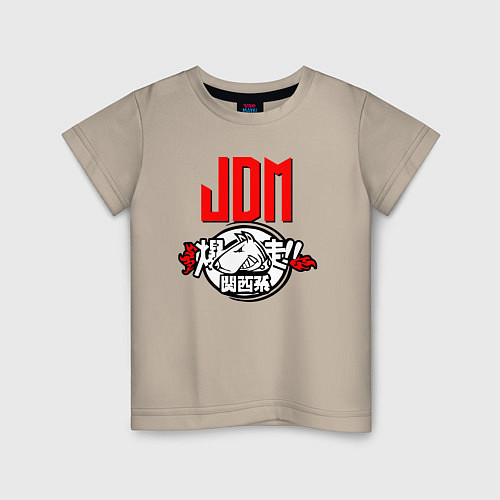 Детская футболка JDM Bull terrier Japan / Миндальный – фото 1