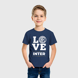 Футболка хлопковая детская Inter Love Classic, цвет: тёмно-синий — фото 2