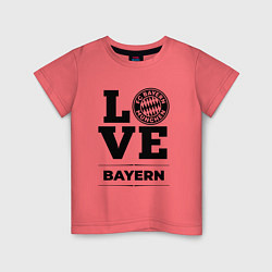 Футболка хлопковая детская Bayern Love Классика, цвет: коралловый