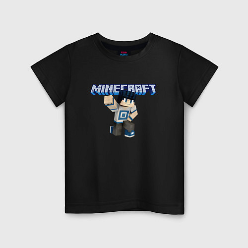 Детская футболка Minecraft Hero Video game Pose / Черный – фото 1
