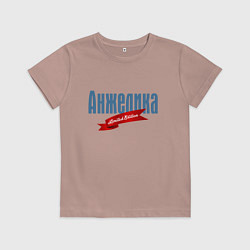 Футболка хлопковая детская Анжелика Limited Edition, цвет: пыльно-розовый