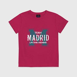 Футболка хлопковая детская Team Madrid, цвет: маджента