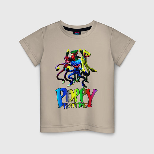 Детская футболка POPPY PLAYTIME HAGGY WAGGY Mini Huggies / Миндальный – фото 1