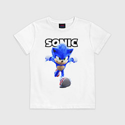Футболка хлопковая детская Sonic the Hedgehog 2022, цвет: белый