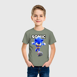 Футболка хлопковая детская Sonic the Hedgehog 2022, цвет: авокадо — фото 2