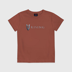 Футболка хлопковая детская V Rising logo, цвет: кирпичный