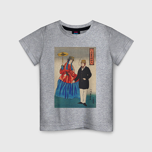 Детская футболка Shosha-Amerikajin Влюблённая пара / Меланж – фото 1