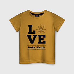 Футболка хлопковая детская Dark Souls Love Classic, цвет: горчичный