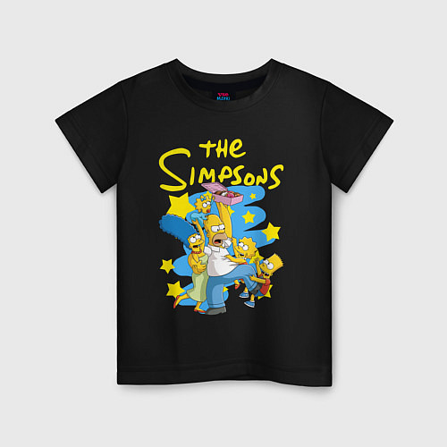 Детская футболка The SimpsonsСемейка Симпсонов / Черный – фото 1
