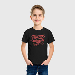 Футболка хлопковая детская ДРУЗЬЯ НЕ ЛГУТ FRIENDS DONT LIE ST, цвет: черный — фото 2