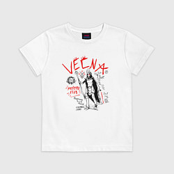 Футболка хлопковая детская VECNA HELLFIRE CLUB HFC, цвет: белый