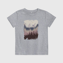 Футболка хлопковая детская Дикая природа, цвет: меланж