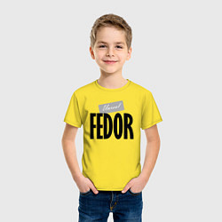 Футболка хлопковая детская Нереальный Фёдор Unreal Fedor, цвет: желтый — фото 2