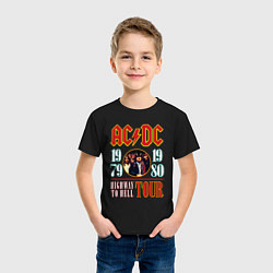 Футболка хлопковая детская ACDC HIGHWAY TO HELL TOUR, цвет: черный — фото 2